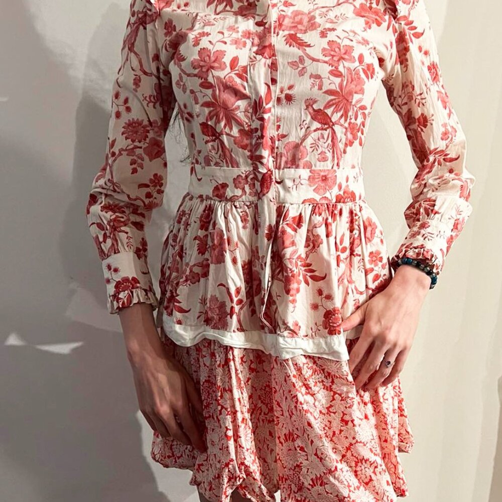 Red Floral Dress - US (M) no brand [RARE]